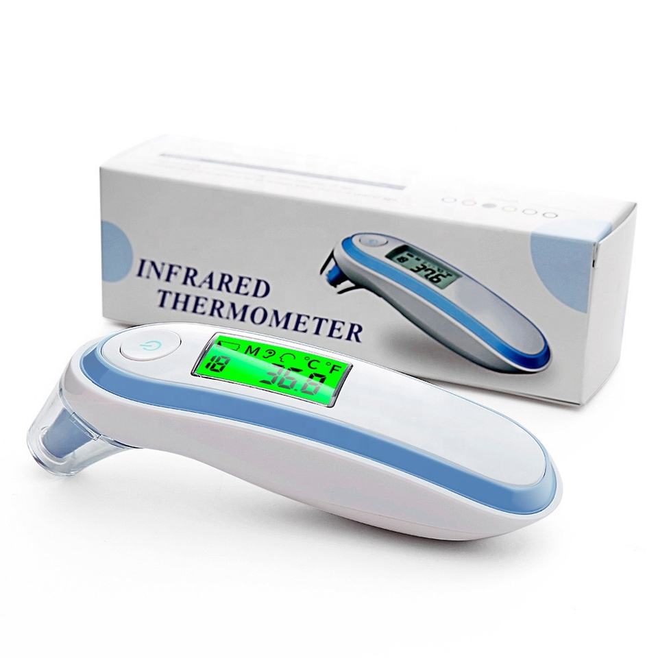 Ear Forehead Thermometer Baby Adults with Fever Alarm LCD Display and Memory Function Ideal for Whole Family Office Wholesale supplier